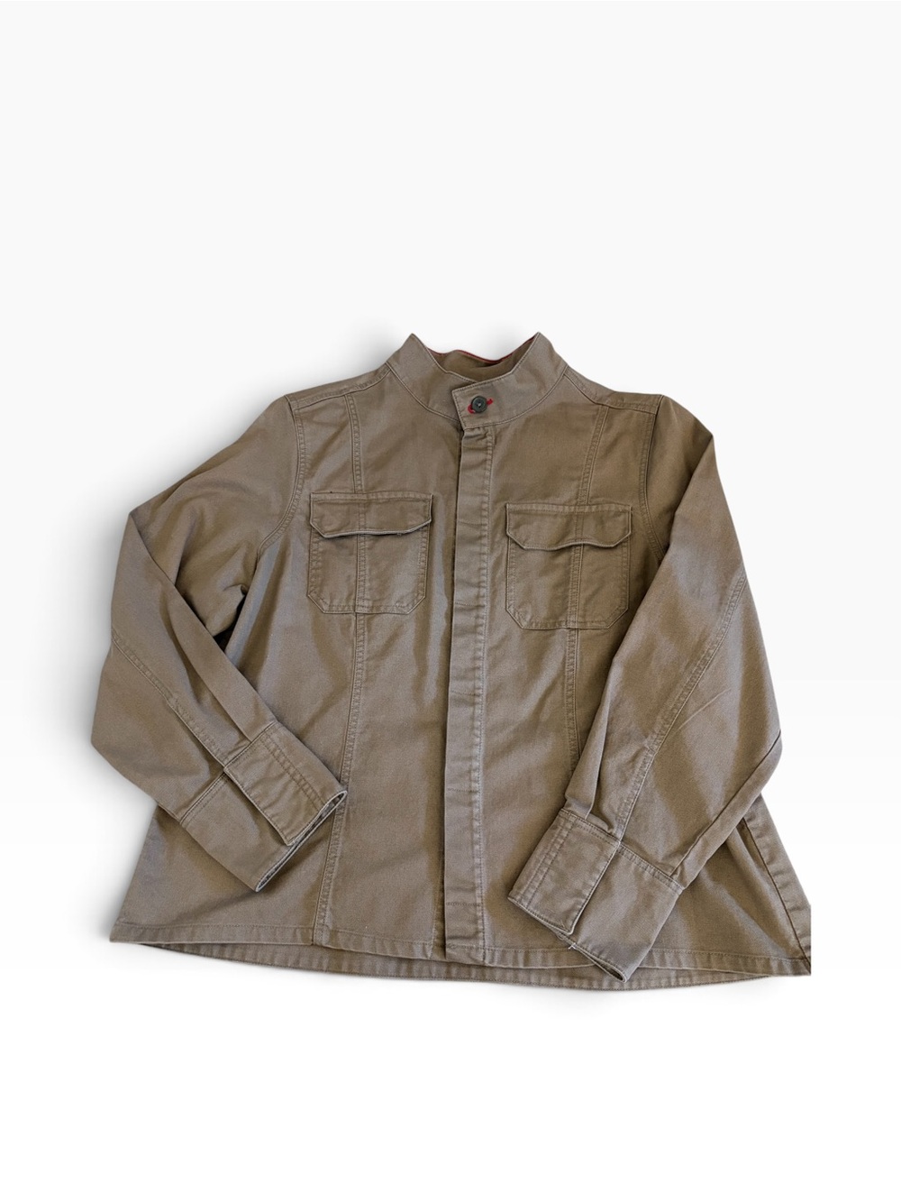 Tommy Hilfiger Jacket Womens 1X Green Cotton Twill Green Military